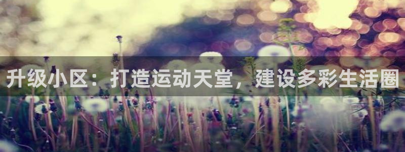 意昂4官方：升级小区：打造运动天堂，建设多彩生活圈
