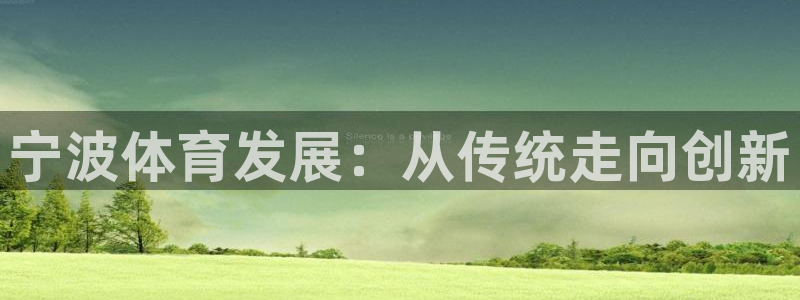 意昂体育4是干嘛的公司：宁波体育发展：从传统走向创新