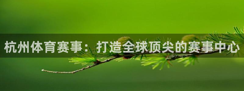 意昂体育4平台是正规平台吗知乎：杭州体育赛事：打造全