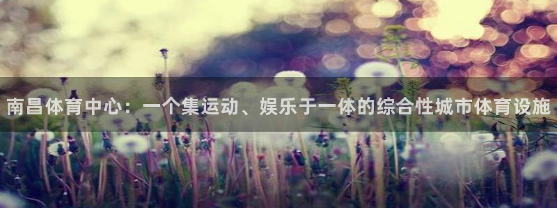 意昂4代理：南昌体育中心：一个集运动、娱乐于一体的综合性城市